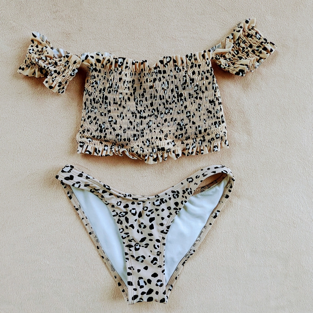 Women's Leopard Print Cheetah Bikini Swimsuit XS/S
